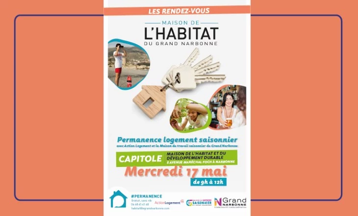 Vignette de la permanence logement saisonnier 2023 à Narbonne