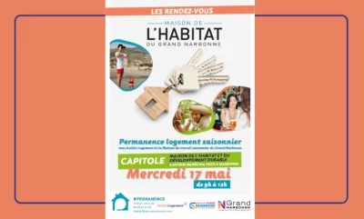 Vignette de la permanence logement saisonnier 2023 à Narbonne
