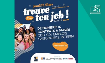 Vignette 3ème édition Trouve ton job à Laon 2025