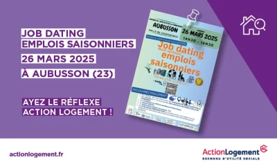Vignette du job dating emplois saisonniers à Aubusson 2025