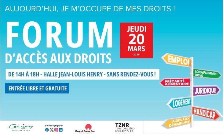 Visuel du forum d'accès aux droits de Grigny (91)