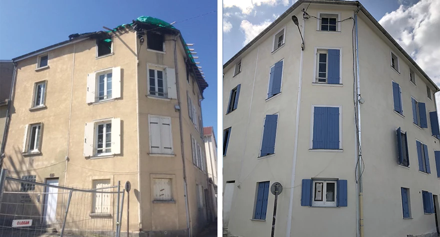 Avant / Après façade des logements