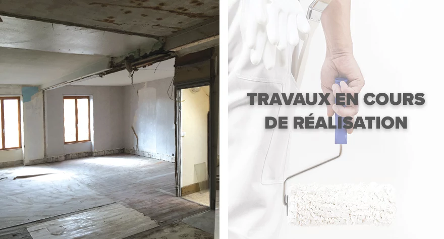 Travaux en cours, intérieur des logements