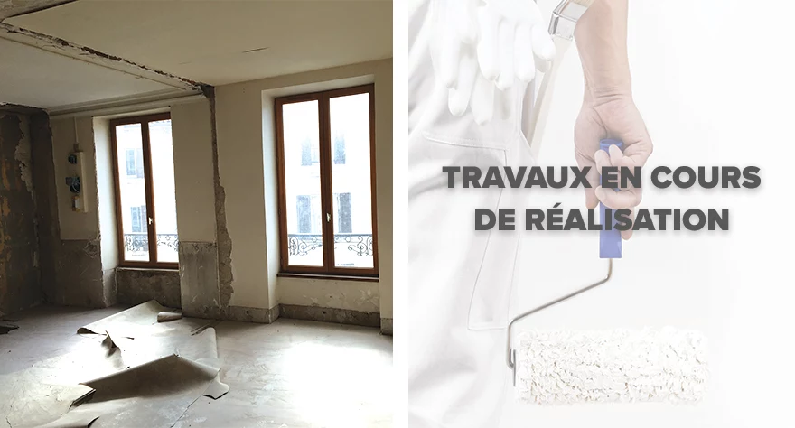 Travaux en cours, intérieur des logements