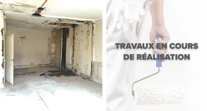 Travaux en cours, intérieur des logements