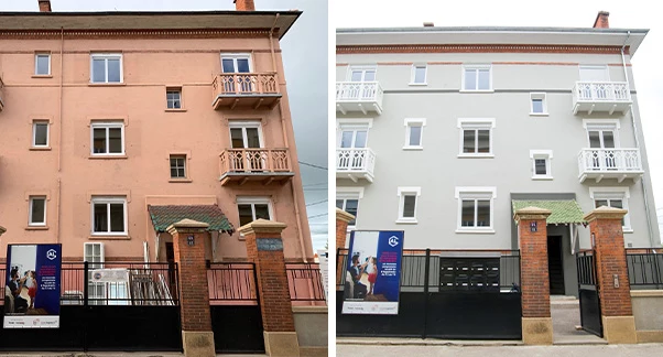 Roanne Denis Papin : ancienne résidence cheminote réhabilitée avec ajout de terrasses et ascenseur, livrée en 2020