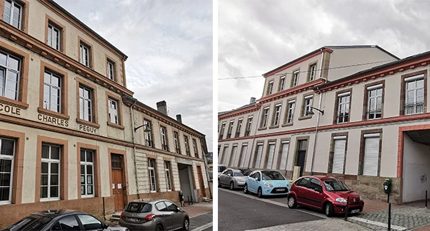 Sarrebourg : transformation de l’ancienne Charles Peguy en 11 logements et un local associatif en rdc, livrés en juin 2021 - Crédit : SCI Charles Peguy