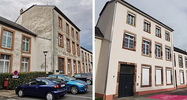 Sarrebourg : transformation de l’ancienne Charles Peguy en 11 logements et un local associatif en rdc, livrés en juin 2021 - Crédit : SCI Charles Peguy
