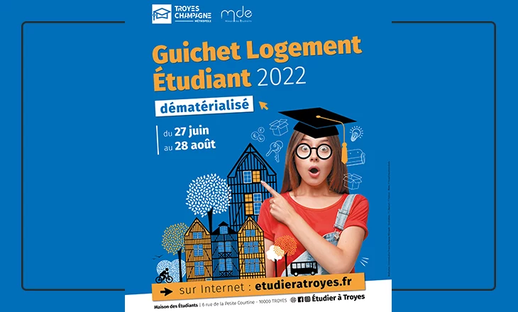 Vignette du Guichet Logement Etudiant de Troyes dématérialisé 2022