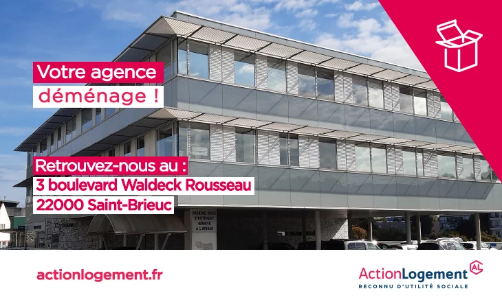 Vignette de la nouvelle adresse pour l'agence Action Logement des Côtes-d'Armor