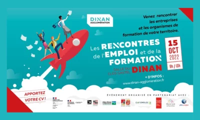 Visuel des Rencontres de l’emploi et de la formation à Dinan 2022