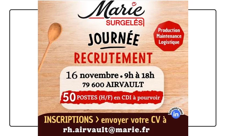 Vignette de la journée de recrutement chez Marie Surgelés 2022
