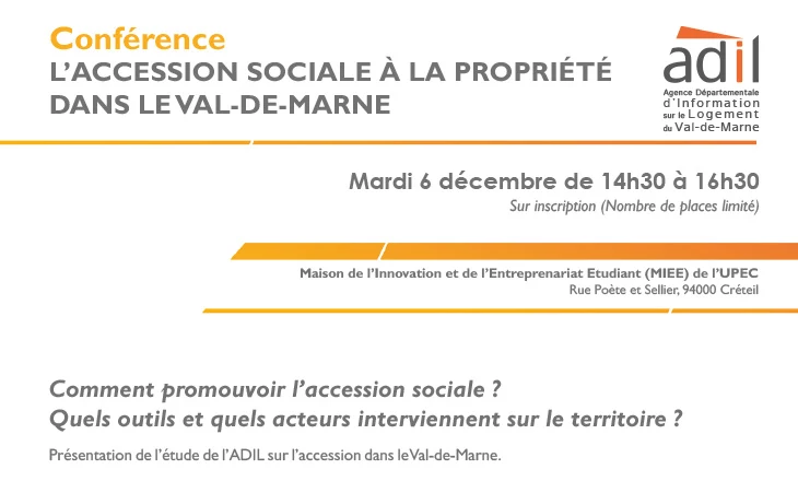 Vignette de la conférence de l’Adil 94 sur l’Accession sociale à propriété à Créteil 2022