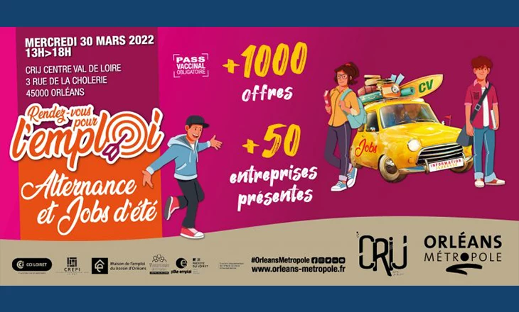 Vignette rendez-vous pour l’emploi : forum jobs d’été et alternance à Orléans