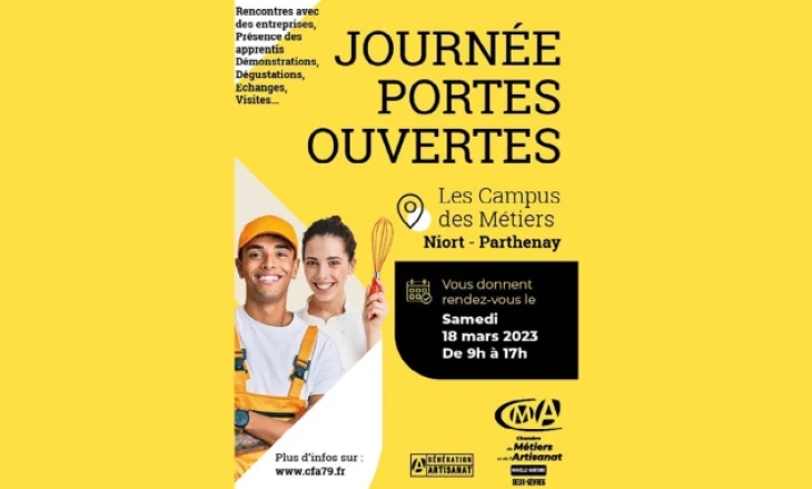 Vignette de la Journée Portes Ouvertes 2023 du Campus des Métiers à Niort