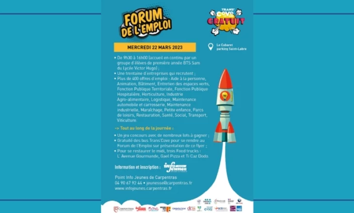 Visuel du forum de l’emploi 2023 à Carpentras