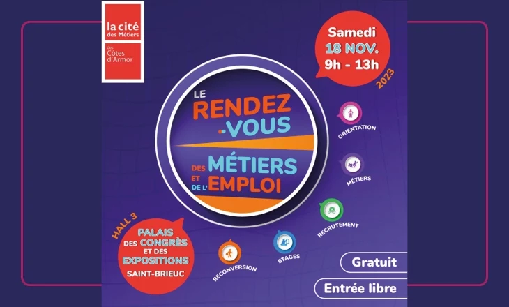 Vignette du Rendez-vous des Métiers et de l'Emploi à Saint-Brieuc 2023