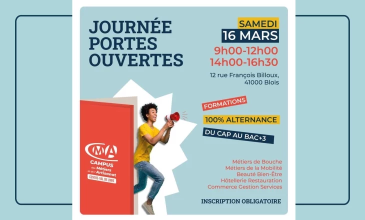 Vignette de la JPO Campus des Métiers et de l’Artisanat 41 2024