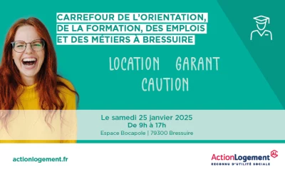 Visuel du Carrefour de l’Orientation, de la Formation, des Emplois et des Métiers à Bressuire, le samedi 25 janvier 2025.