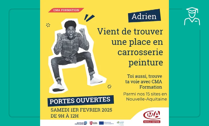 Visuel de la Journée Portes-Ouvertes du CMA formation 2025 à Bordeaux