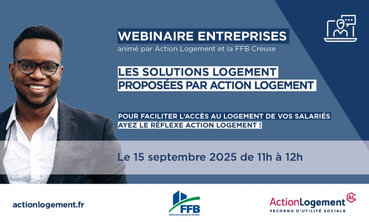 Vignette du webinaire FFB Creuse sur les solutions Logement Action Logement 2025