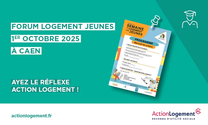 Visuel du forum logement jeune Caen 2025