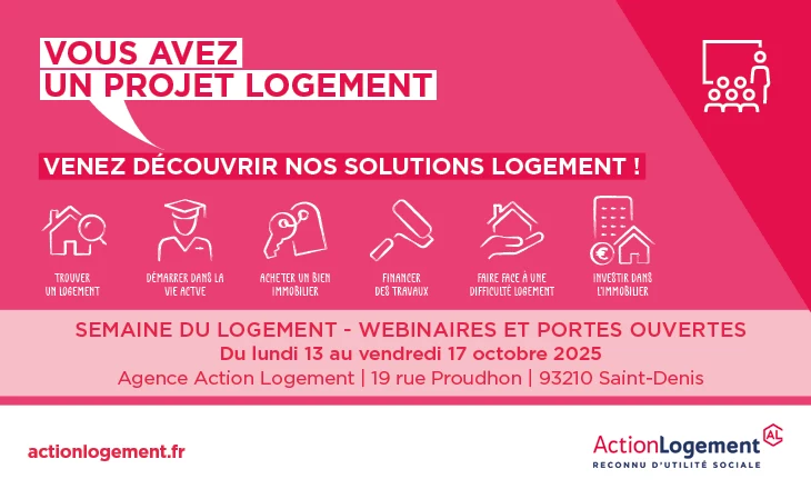Visuel de la semaine du logement à Saint-Denis en octobre 2025
